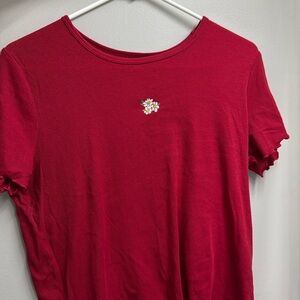 Red Hollister baby tee